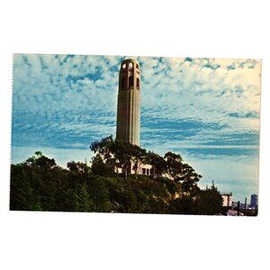 Vintage Coit Tower Telegraph Hill San Francisco California Postcard Mike Roberts